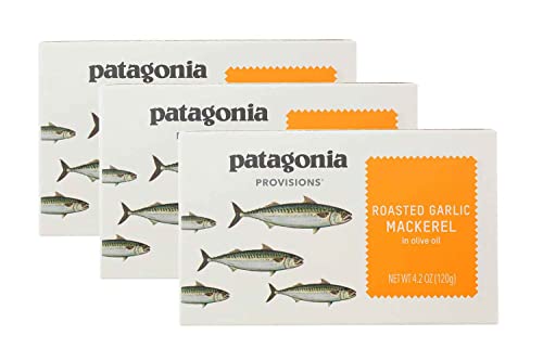 Patagonia Roasted Garlic Mackerel (4.2oz unit) 3-Pack