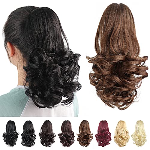 Ponytail Extension ,HSPJHTM Brown Hair Extensions Ponytail Extension Claw for Women