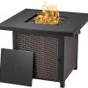 Propane Fire Pit Table, 28 inch 50,000 BTU Auto-Ignition Gas Fire Pit Table, Outdoor