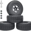 RC Station 12mm Hex RC Wheels and Tires Preglued 4PCS 1/10 RC Short Course Truck