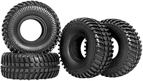 RC Station 1.9 RC Crawler Tires 4PCS 1/10 Scale RC Rock Crawler Truck Tires with Foam