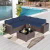 RTDTD Outdoor Patio Furniture Set, 6 Pieces Outdoor Furniture All Weather Patio