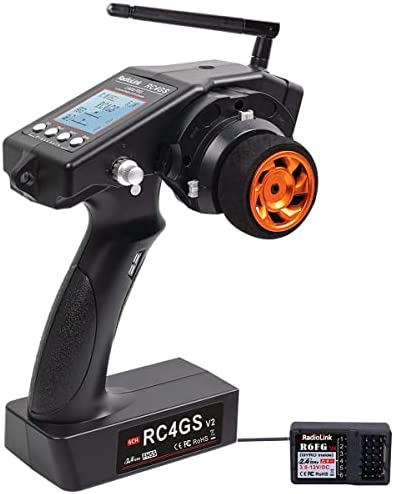 RadioLink RC4GS V2 2.4G 4CH RC Transmitter and Receiver R6FG Gyro Inside Pistol Grip