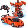 Refasy Robot Cars for Kids 4-8 Year Old,Deformation Car Remote Control Transformation