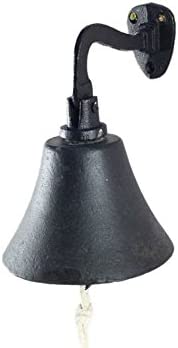 Rustic Black Cast Iron Hanging Ship's Bell 6 Inch - Captains Bell - Rustic Wall Art
