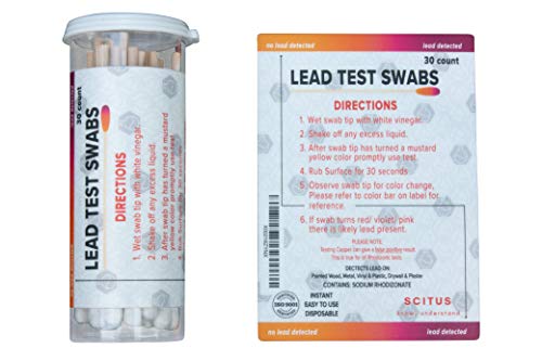 SCITUS know, understand Lead Test Kit with 30 Testing Swabs Rapid Test Results in 30