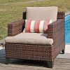 SUNSITT Outdoor Wicker Chair Single Sofa Patio Garden Furniture Armchair with
