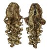 SWACC 12-Inch Short Screw Curls Claw Clip Ponytail Extensions Synthetic Clip in