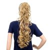 SWACC 24-Inch Long Messy Curls Claw Clip Ponytail Extensions Synthetic Clip in