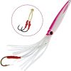 Sanhu Squid Jig 3.5oz Pink 5 Pieces w/ Twin Assist Hooks 5/0 5 Pieces