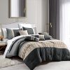 Sapphire Home Luxury 7 Piece King/Cal-King Comforter Set with Shams Cushions,Modern