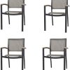 Set of 4 Stacking Metal Patio Dining Chair - Heavy Duty Frame and Comfortable Mesh