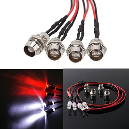 ShareGoo 4Leds LED Light Headlights Taillight Kit Accessories Compatible with Traxxas