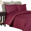 Six (6) Piece OLYMPIC QUEEN Size, BURGUNDY Damask Stripe, 1200 Thread Count / 1200TC