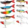 Soft Fishing Lures for Bass Jig Head Fishing Soft Plastic Lures with Hook Sinking