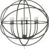 Solaris 6 Light Bronze Sphere Chandelier