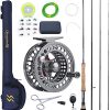 Sougayilang Fly Fishing Rod and Reel Combo, 4 Pieces Ultra Lightweight Portable Fly
