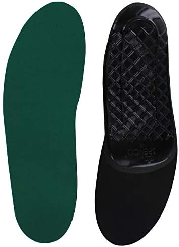 Spenco Rx Orthotic Arch Support Full Length Shoe Insoles, Green Women's 9-10.5/Men's