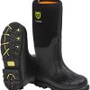 TIDEWE Rubber Work Boot for Men with Steel Shank, Waterproof Anti Slip Hunting Boot,