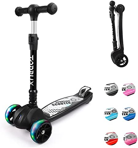 TONBUX Kids Scooter Age 3-12, Foldable Toddler Kick Scooter with 4 Adjustable