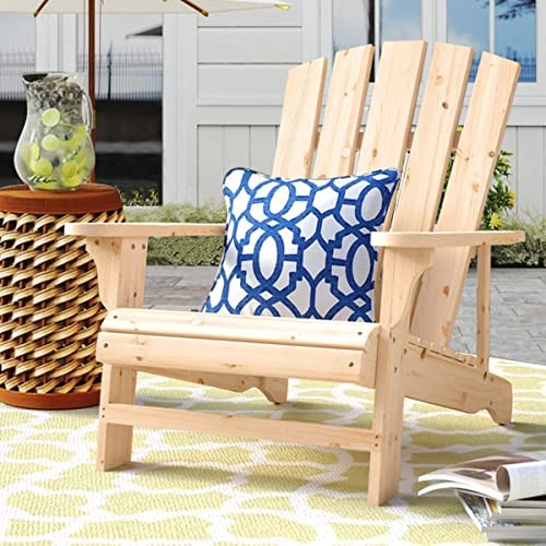 TOP HOME SPACE Outdoor Wooden Adirondack Chairs for Yard Patio Garden Lawn Deck