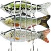 TRUSCEND Fishing Lures for Bass Trout Segmented Multi Jointed Swimbaits Slow Sinking