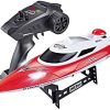 Tounlinx RC Boats High Speed(21.7MPH+) Electronic Remote Control Boat Lakes Pool Race
