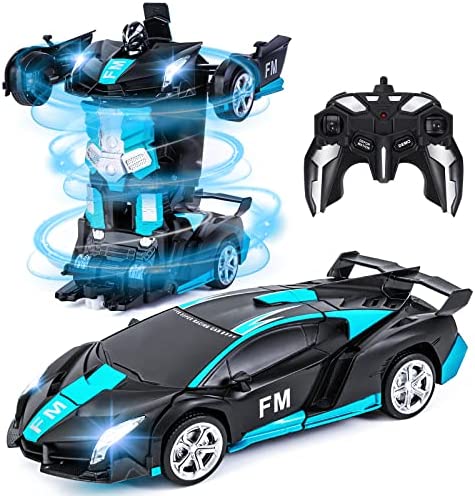 Toy Cars for Boys Ages 6-14,Remote Control Cars for Kids,2.4G Transform RC Car Robot