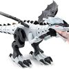 Toysery Walking Dinosaur Toy with Fire Breathing Dragon Mist Spray, Realistic Sounds