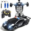 Transform Car Robot, Remote Control Hobby RC Car Toys with Gesture Sensing One-Button