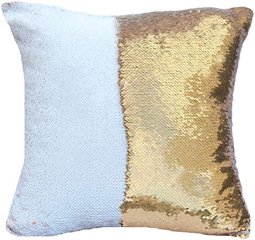 URSKYTOUS Reversible Sequin Pillow Case Decorative Mermaid Pillow Cover Color