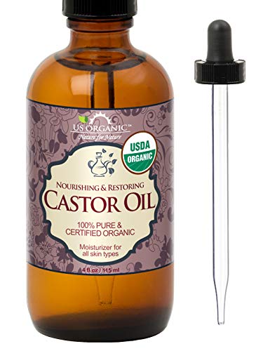 US Organic Castor Oil, USDA Certified Organic,Expeller Pressed, Hexane Free, 100%