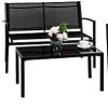 VINGLI 4 Pieces Patio Conversation Set Patio Furniture Set with Loveseat and Coffee