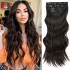 Vigorous Dark Brown Hair Extension Thick Wavy Clip in Hair Extensions 20 Inch for