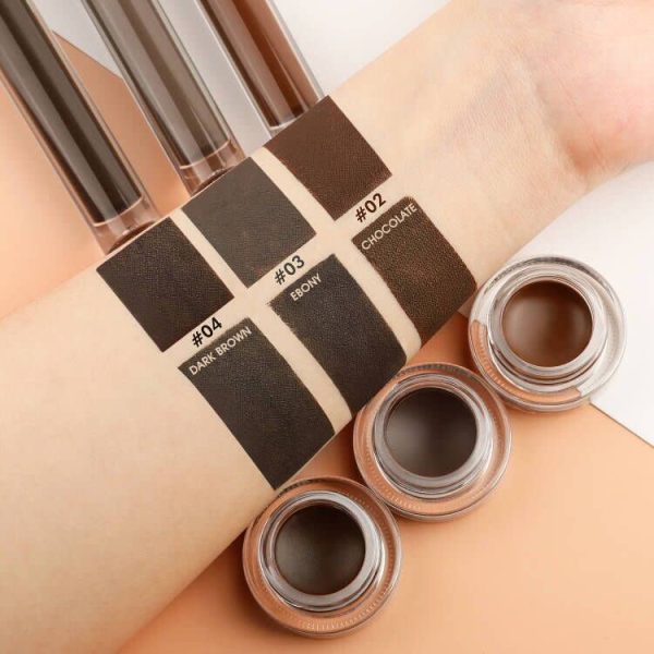 Waterproof Eyebrow Gel with Brushes, Eyebrow Pomade Styling for Full Natural Eyebrow,