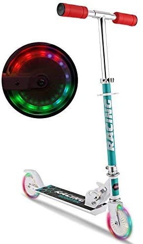 WeSkate Scooter for Kids with LED Light Up Wheels, Adjustable Height Kick Scooters