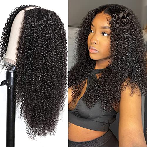 West Kiss U part Human Hair Wig Curly Wigs For Black Women Human Hair Half Wigs For