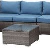 Wisteria Lane 6 Piece Outdoor Patio Furniture Sets, Outdoor Sectional Furniture with