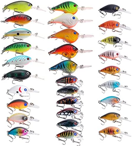 XBLACK Fishing Lures for Freshwater,CrankBaits Set Saltwater Fishing Lures for Bass