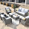 XIZZI Outdoor Furniture Patio Furniture Set 7 Pieces All Weather Wicker Patio