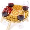 YWMSGM Outdoor Folding Picnic Table, Wooden Portable Cheese Tray or Fruit Snack