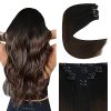 YoungSee Hair Extensions Clip in for Women Brown Clip in Hair Extensions for Thinning