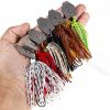 ZLYPSW 6pcs 11g Chatterbait Blade Bait with Rubber Skirt Buzzbait Fishing Lures
