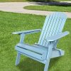 ZZD Adirondack Chair Patio Chairs, Folding Weather Resistant Lawn Chair wArms, Patio