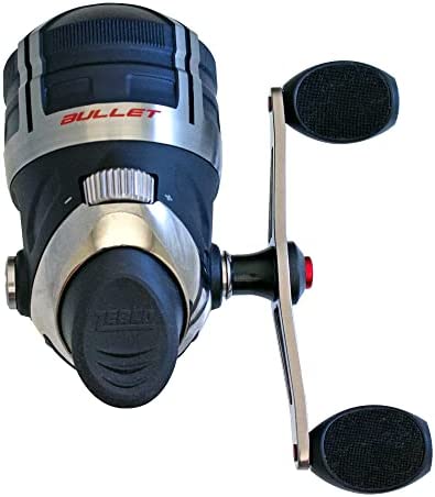 Zebco Bullet Spincast Fishing Reel, Size 30 Reel, Fast 29.6 Inches Per Turn, GripEm