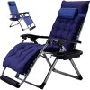 Zero Gravity Chair, Oversized Lawn Chairs with Pillow and Cup Holder Reclining Lounge