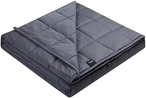 ZonLi Weighted Blanket (80''x87'', 20lbs, King Size, Dark Grey), Cooling Weighted