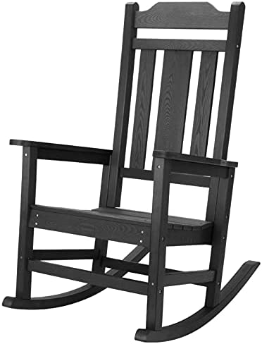 hOmeHua Patio Rocking Chair, All Weather Resistant Outdoor Indoor Fade-Resistant