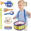 iPlay, iLearn Toddler Musical Instruments Toys, Kids Drum Set, Baby Trumpet,