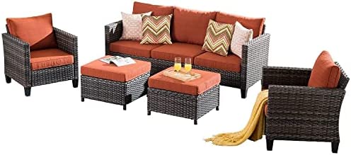 ovios Patio Furniture Set All Weather Outdoor Furniture Sectional Sofa High Back